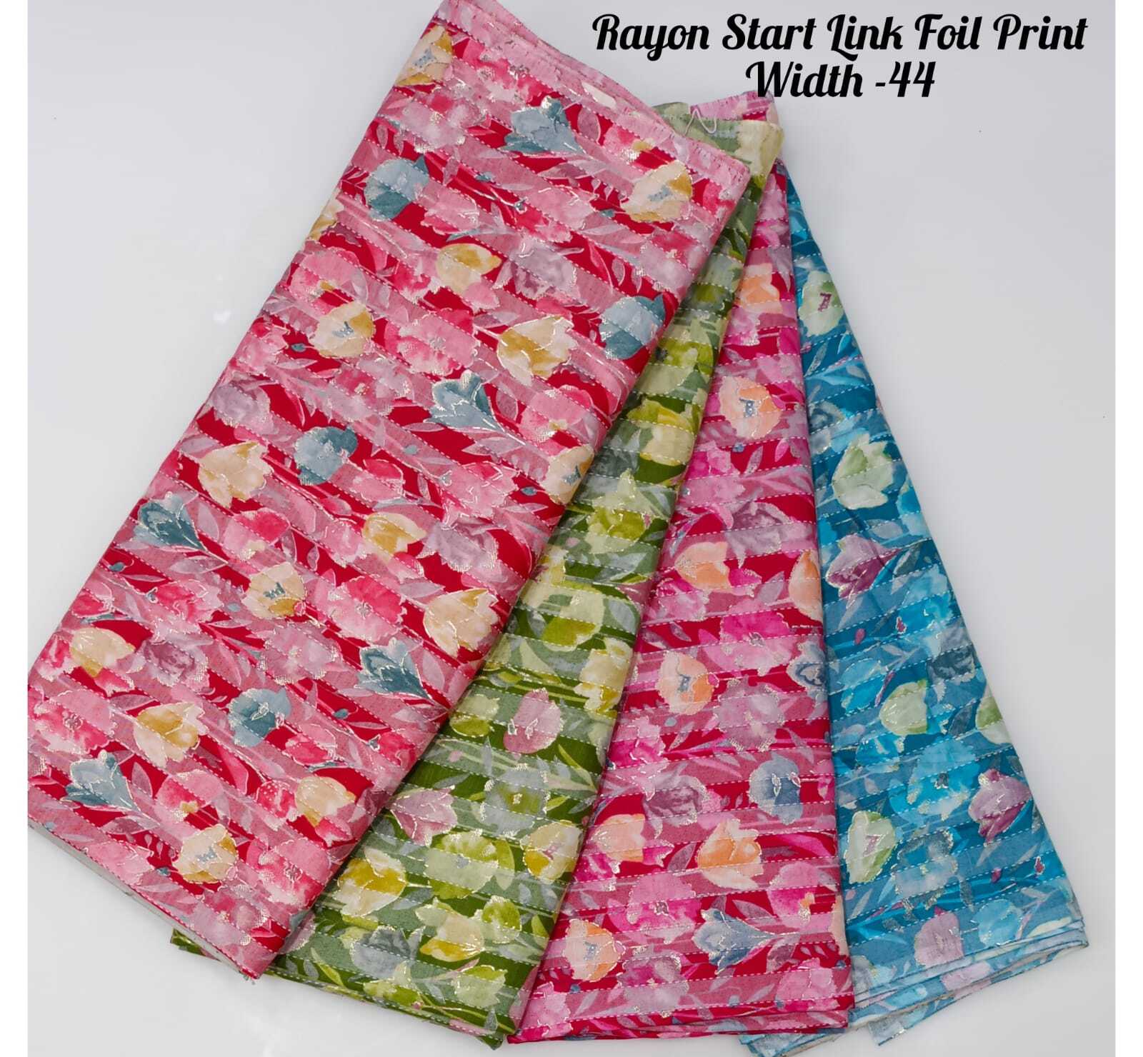 Rayon Satrline Foil Print F