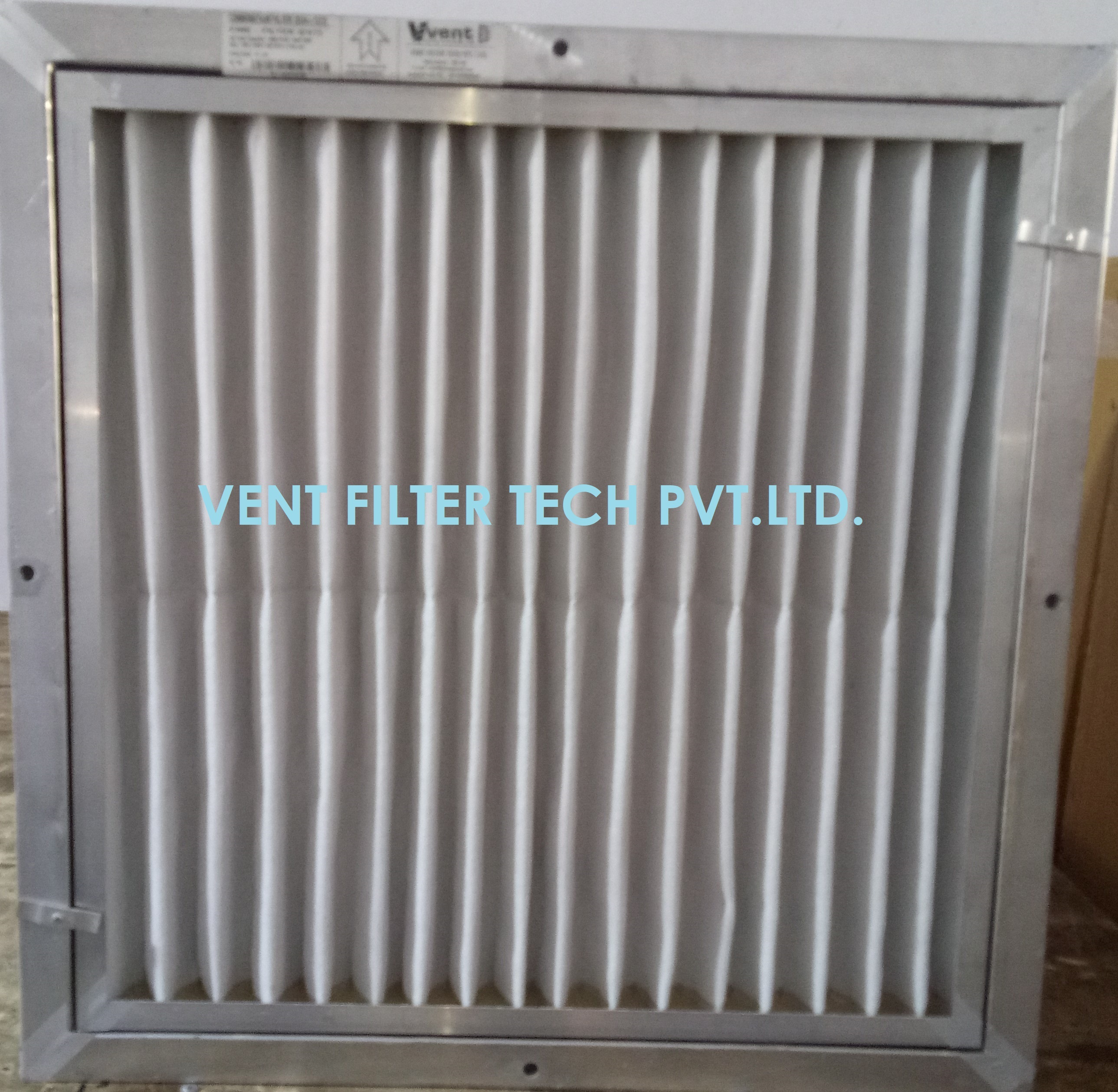 Fine Filter - Pleated Synthetic Fiber Media, 610 X 610 X 300 Mm Box Type | Application: Secondary Filter For Air Conditioning, En 779:2002 Efficiency F5/f9, Max Temp 80c, 100% Rh