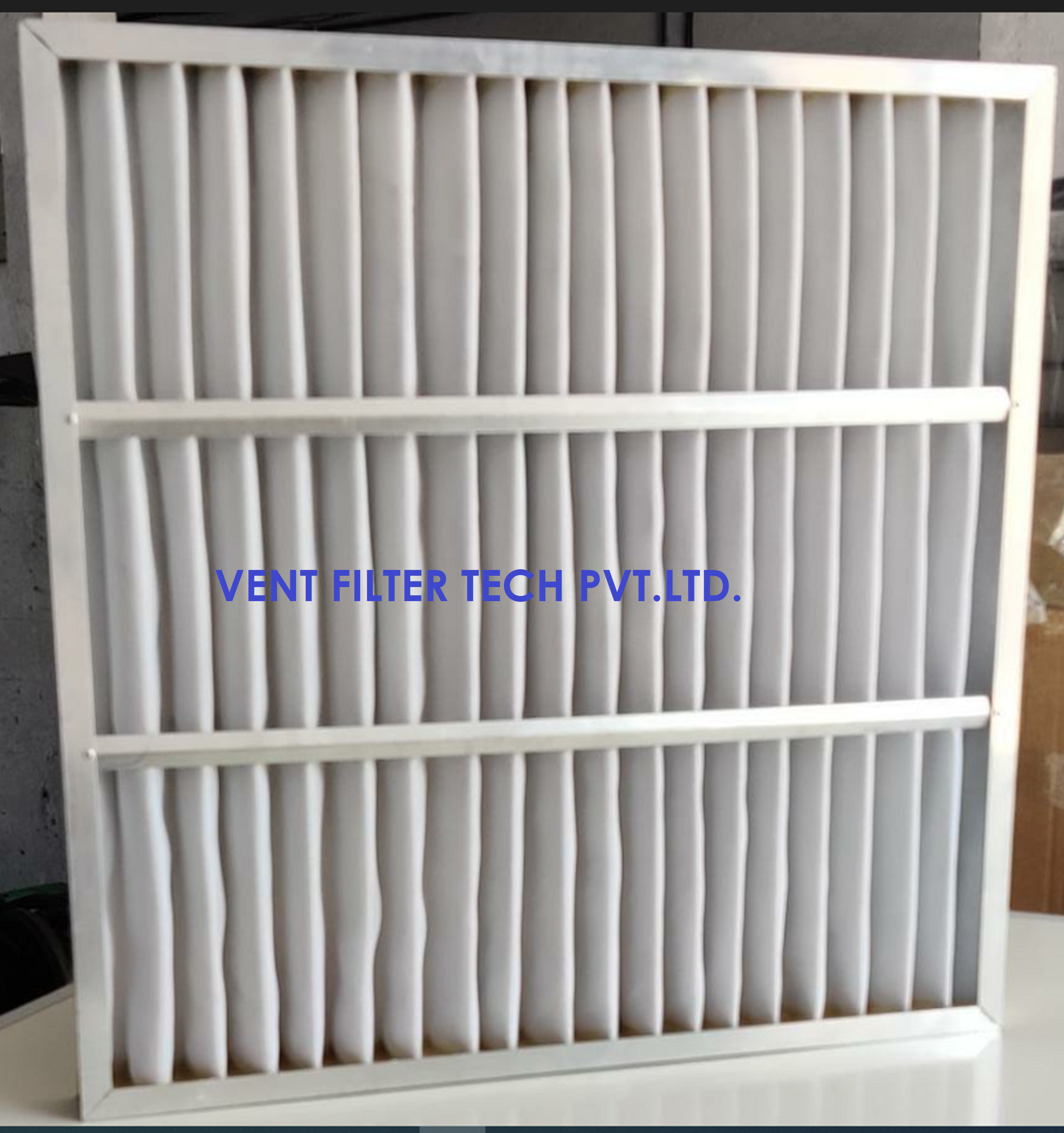 Fine Filter - Pleated Synthetic Fiber Media, 610 X 610 X 300 Mm Box Type | Application: Secondary Filter For Air Conditioning, En 779:2002 Efficiency F5/f9, Max Temp 80c, 100% Rh