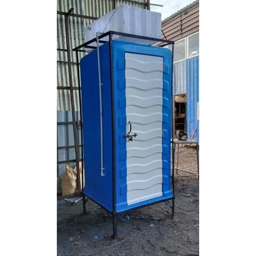 3X3X7 Frp Portable Toilet With Water Tank - Color: Blue