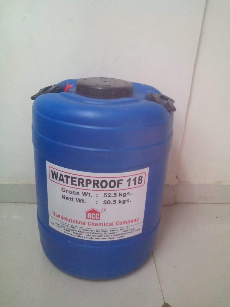 Waterproof 118 - Styrene Acrylic Copolymer, 50% Solids, Milky White, Liquid Coating For Flexible Waterproofing Applications