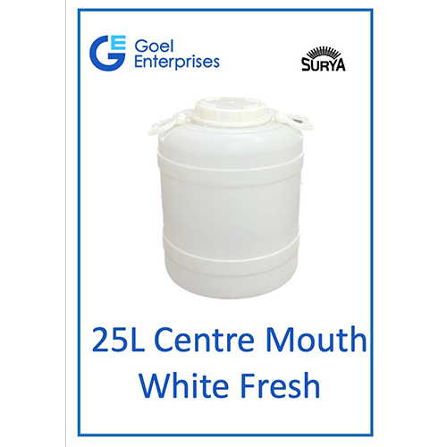 25l Centre Mouth Plastic Drums Fresh White Hardness: Rigid