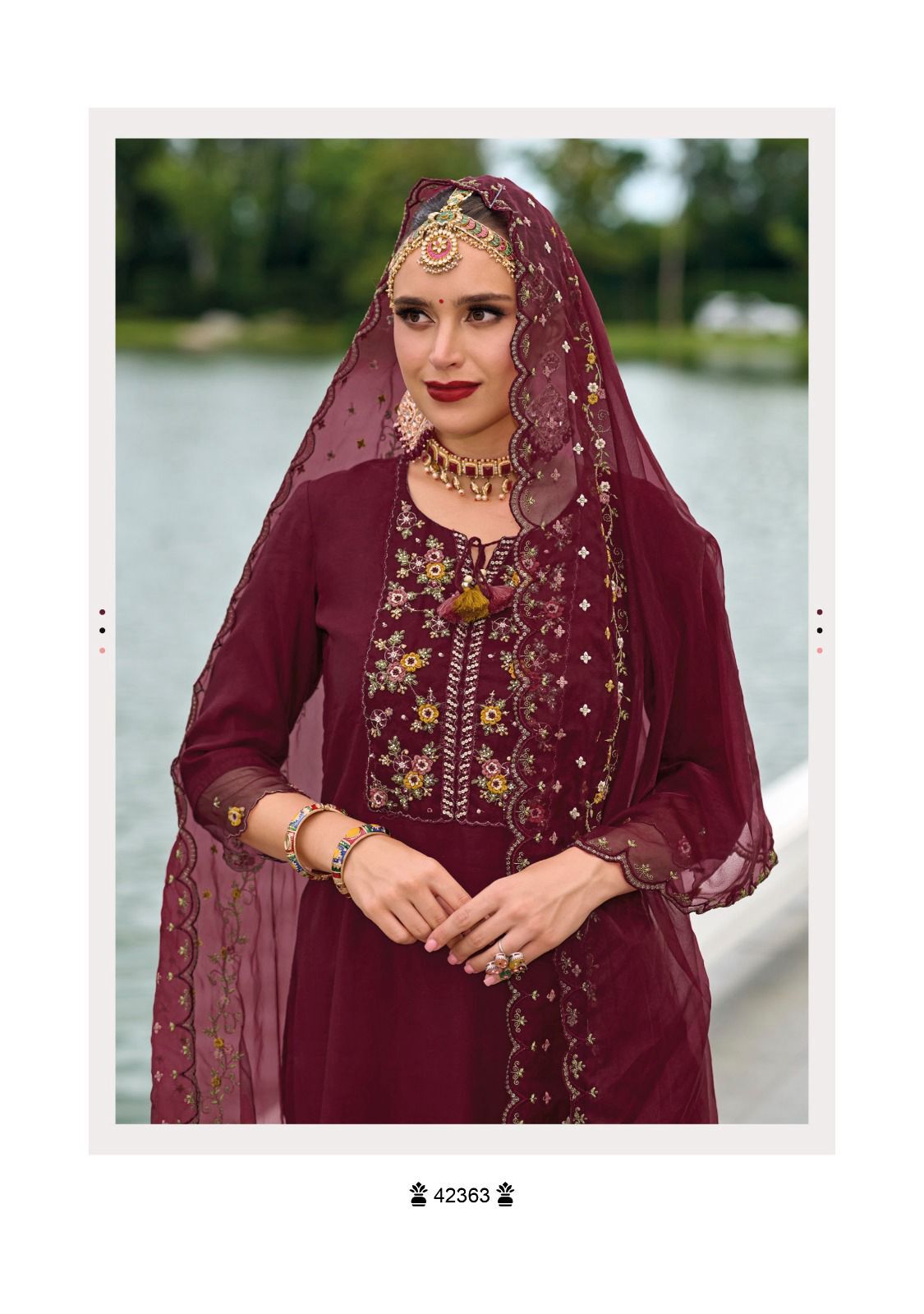 Karva Chauth Special Designer Silk Suit With Embroidery And Mirror Work - Pure Viscose Silk, Sizes M-3xl, Red, Rani, Maroon, Wine | Heavy Dupatta With Fancy Embroidery And Cut Work