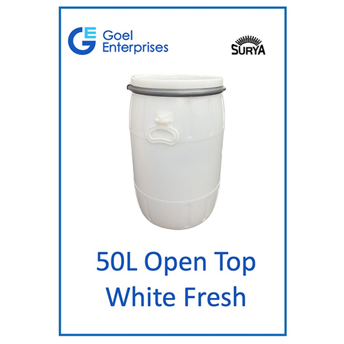 50l Open Top Drum Fresh White Hardness: Rigid