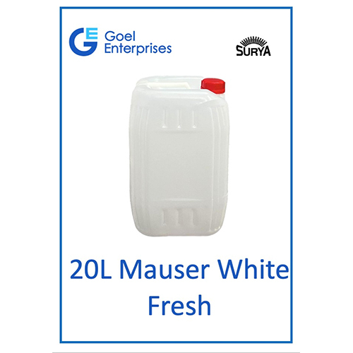 20l Mauser Can White Fresh - Hdpe, 10x9x15.5 Inches, Rigid Square Design | Durable White Mauser Can With 1 Kg Weight