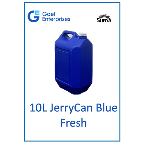 10l Jerry Can Blue Fresh Wc - Hdpe Material, Rigid Design, Rectangle Shape, 10l Capacity, 350 Grams Weight | Durable And Versatile Liquid Storage Solution