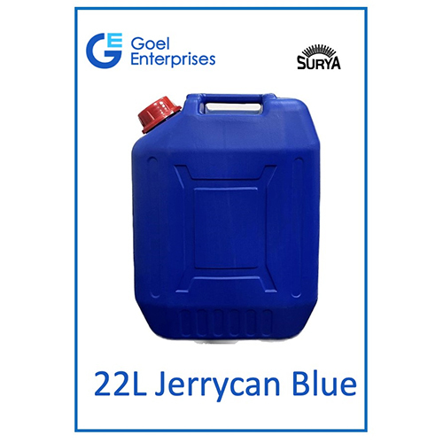 22l Jerry Can Blue Semi - Plastic, 12 X 6 X 17 Cm, Rigid Shape | Durable Blue Color, Rectangular Design, Lightweight At 1 Kg