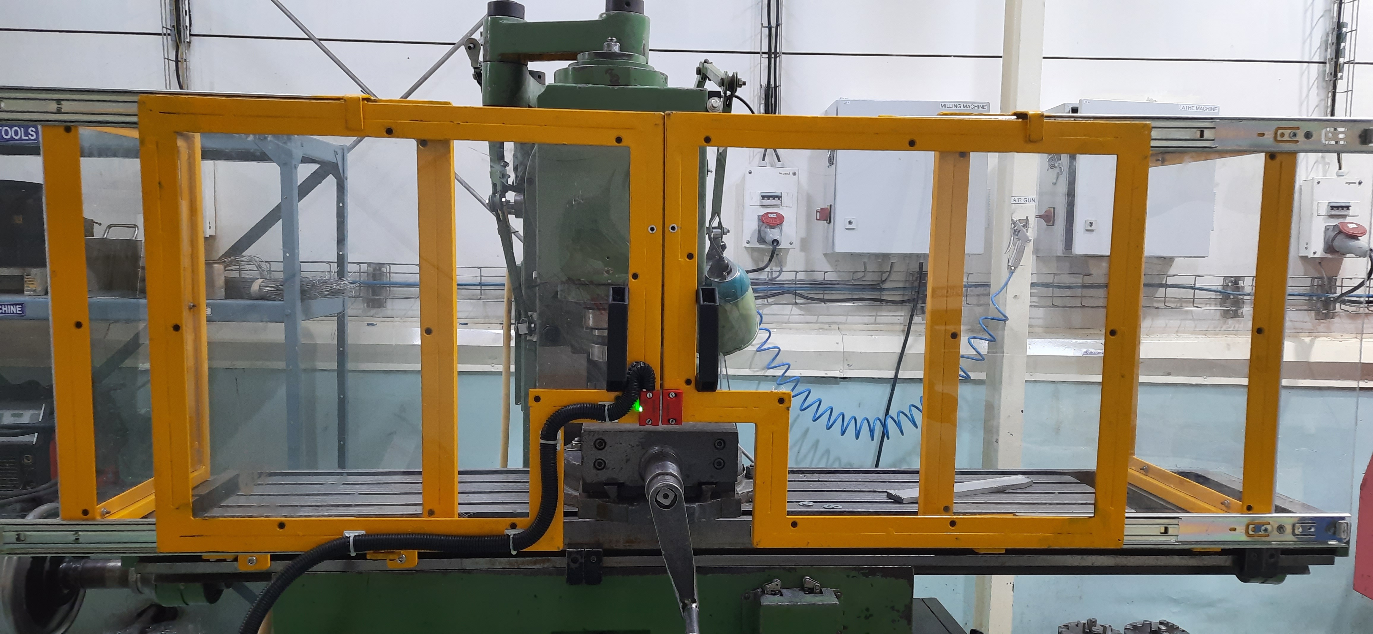 Yellow Milling Machine Safety Guard