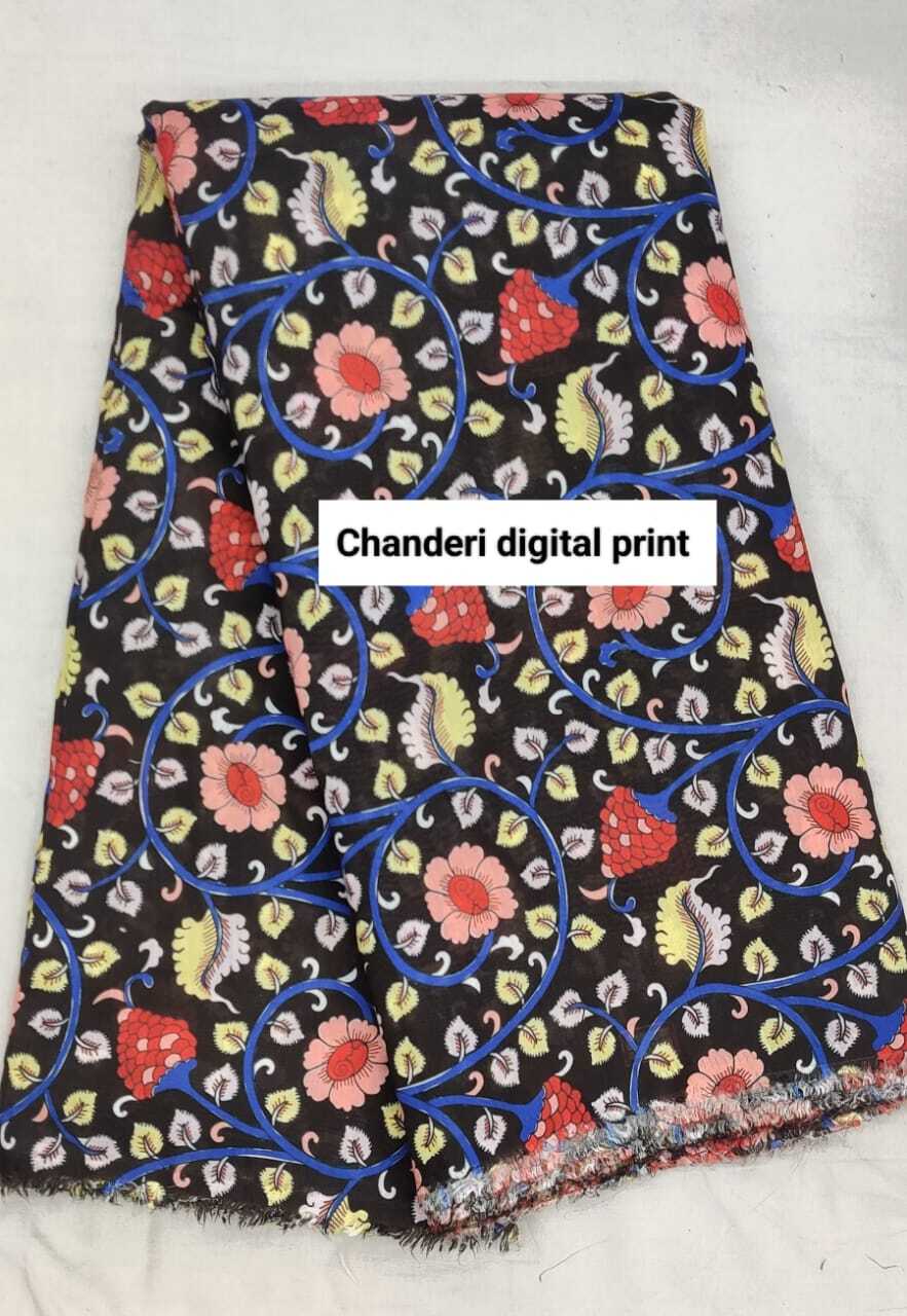 Chanderi Digital Print Fabric