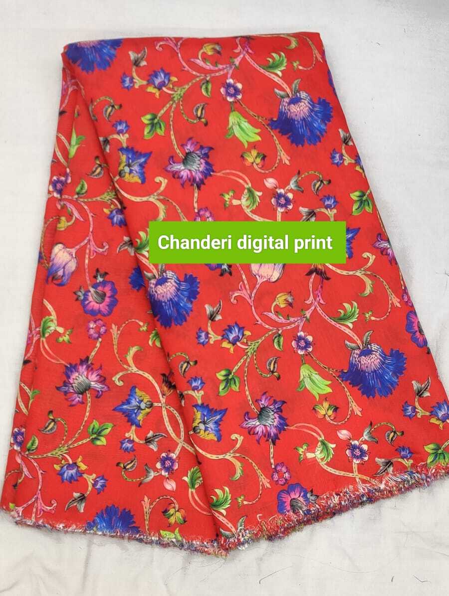 Chanderi Digital Print Fabric