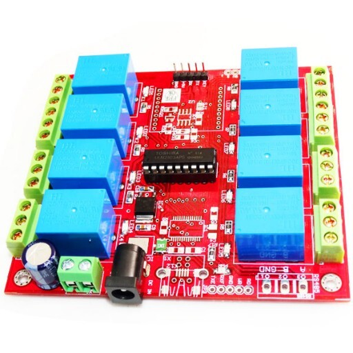 Red 8 Channel Relay Board Serial