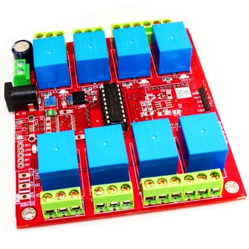 Red 8 Channel Relay Board Serial