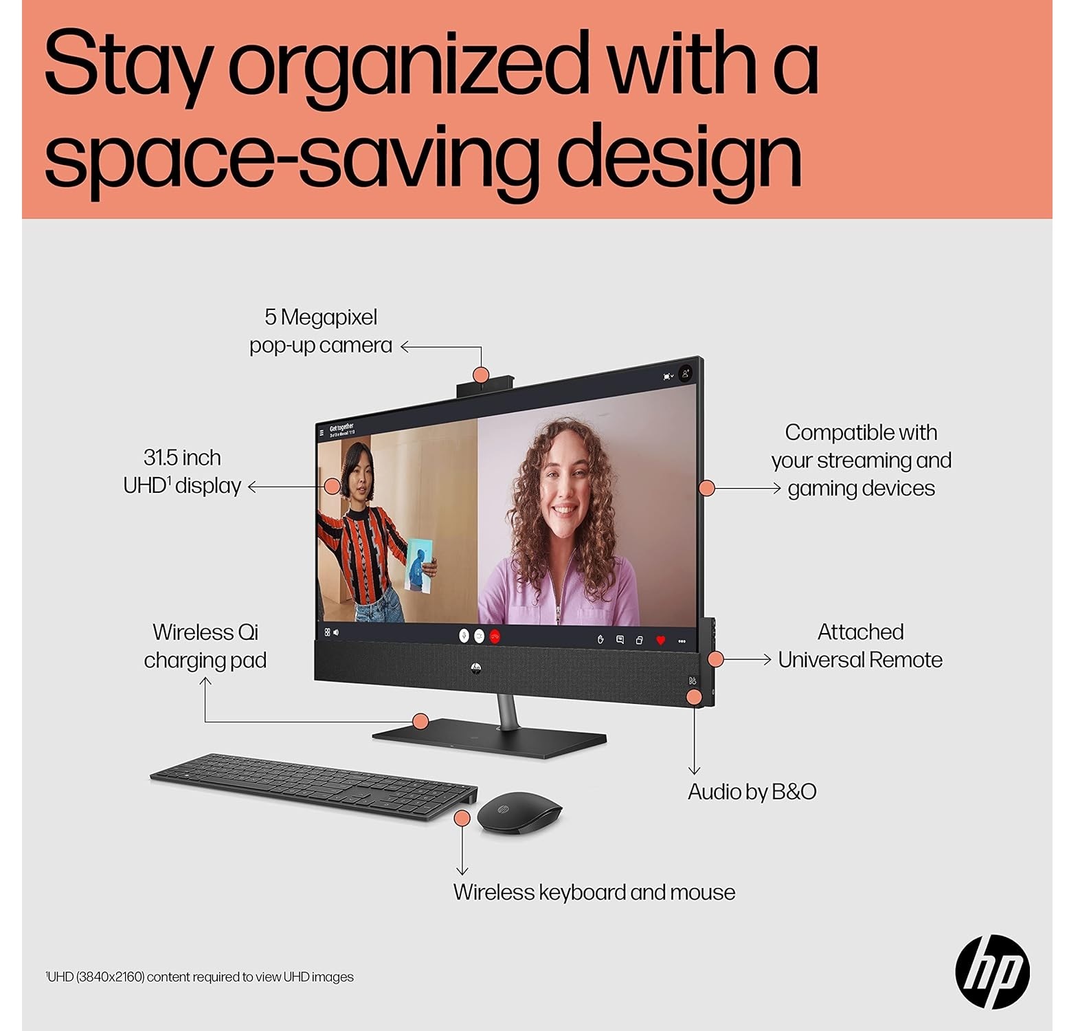 Hp Pavilion All-in-one 12th Gen Intel Core I5-12400t 31.5 Inches(80.01cm)