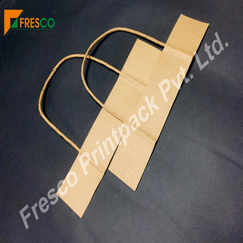 प्लेन ब्राउन ट्विस्टेड बैग हैंडल