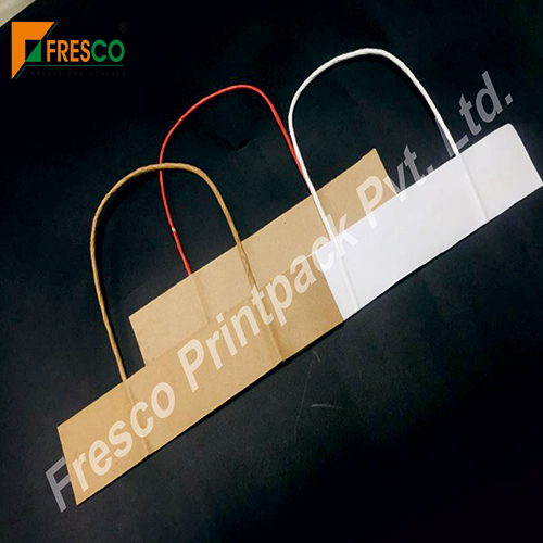 मल्टीकलर ब्राउन ट्विस्टेड पेपर हैंडल रोप