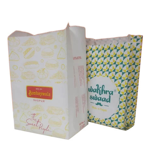 White Printed Foodgrade Paper Bag