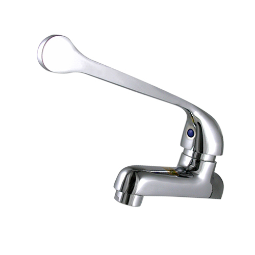 Elbow Operated Tap System Bp-f715 - Chromeplated Solid Brass Construction | Manually Wall Mounted, Mirror Chrome Finish, Glossy Surface