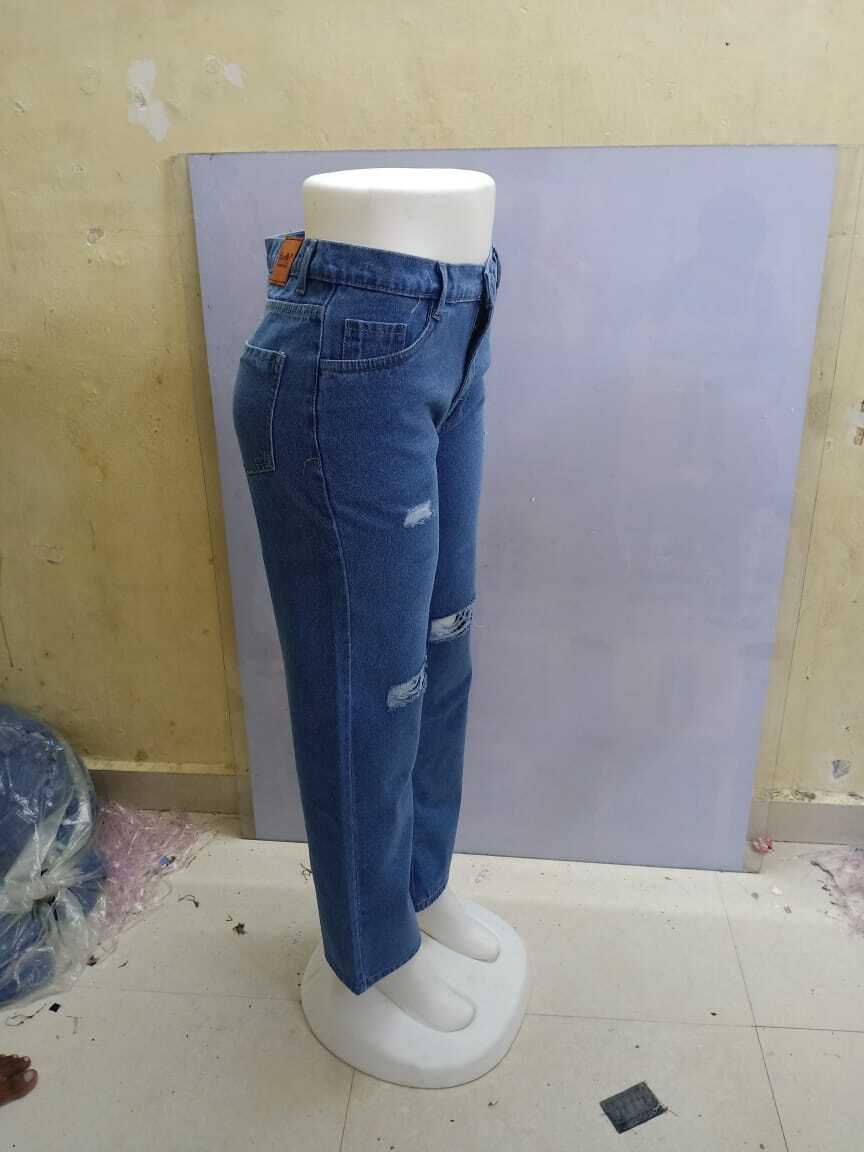 Straight Fit Non Lycra Fabric Jeans - Polyester Material, Ideal For Spring Fashion | Dry Clean Only, Enhanced Durability And Tear Resistance