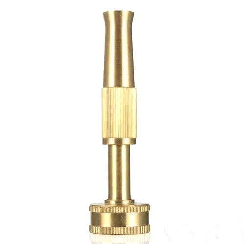 Garden Brass Adjustable Spray Nozzle - Brass & Aluminum Alloy Construction, 3/4 Inch Size, 50 Grams Weight | Versatile Usage For Industrial & Commercial Applications