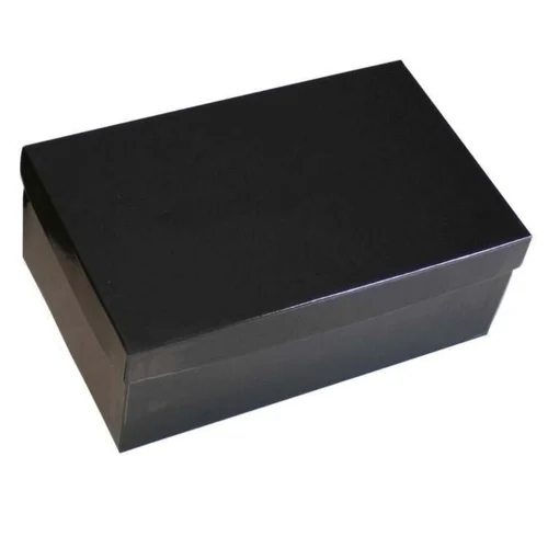 Black Plain Coloured Shoe Box