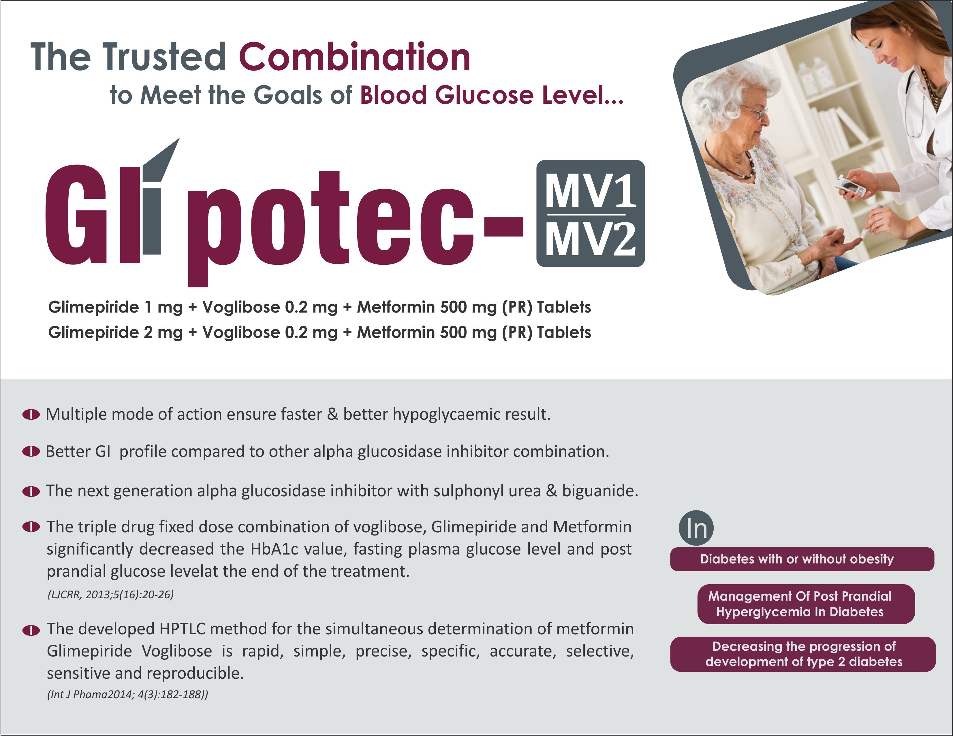 Glimepiride And Voglibose And Metformin Sr Tablet