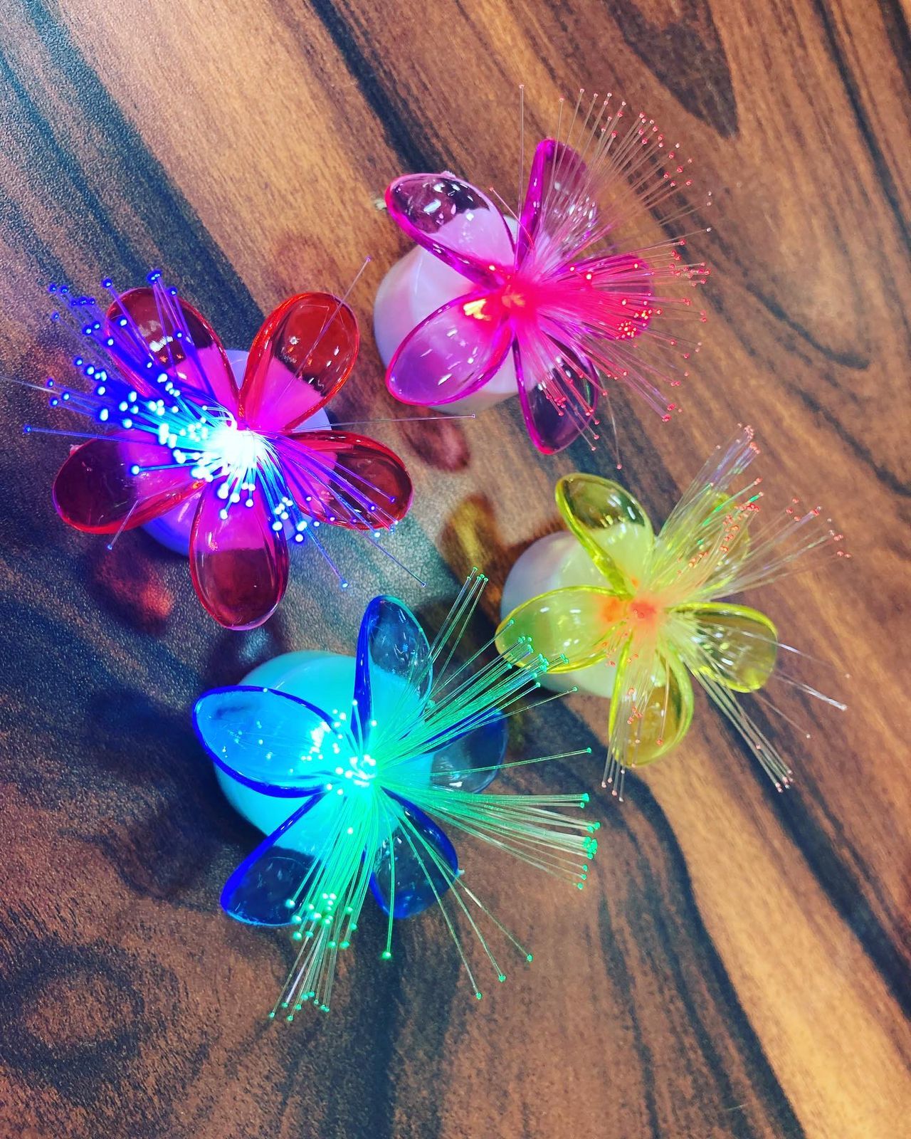 Flower Mini Light - Plastic Material, 16 Led Cherry Blossom Design | Multi-color Flower String Lights For Elegant Home Decor