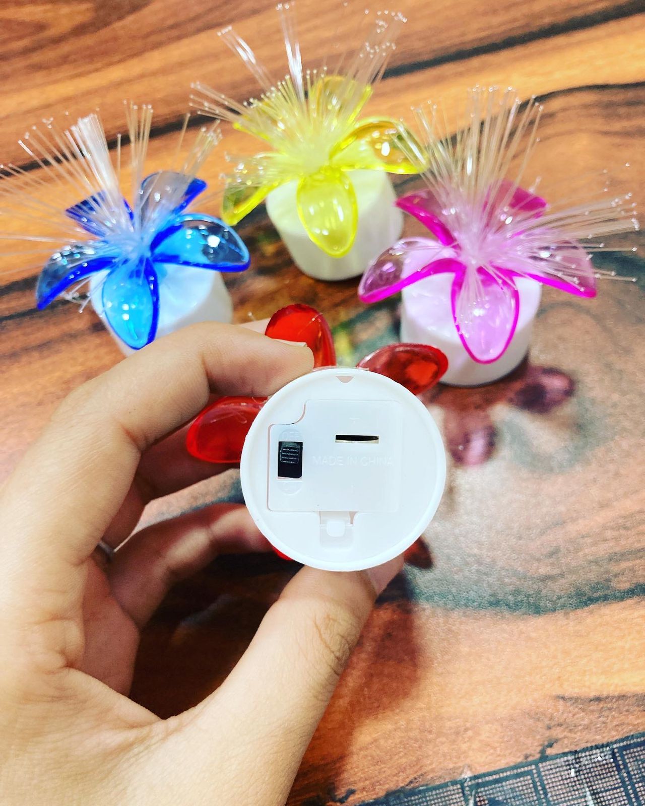 Flower Mini Light - Plastic Material, 16 Led Cherry Blossom Design | Multi-color Flower String Lights For Elegant Home Decor