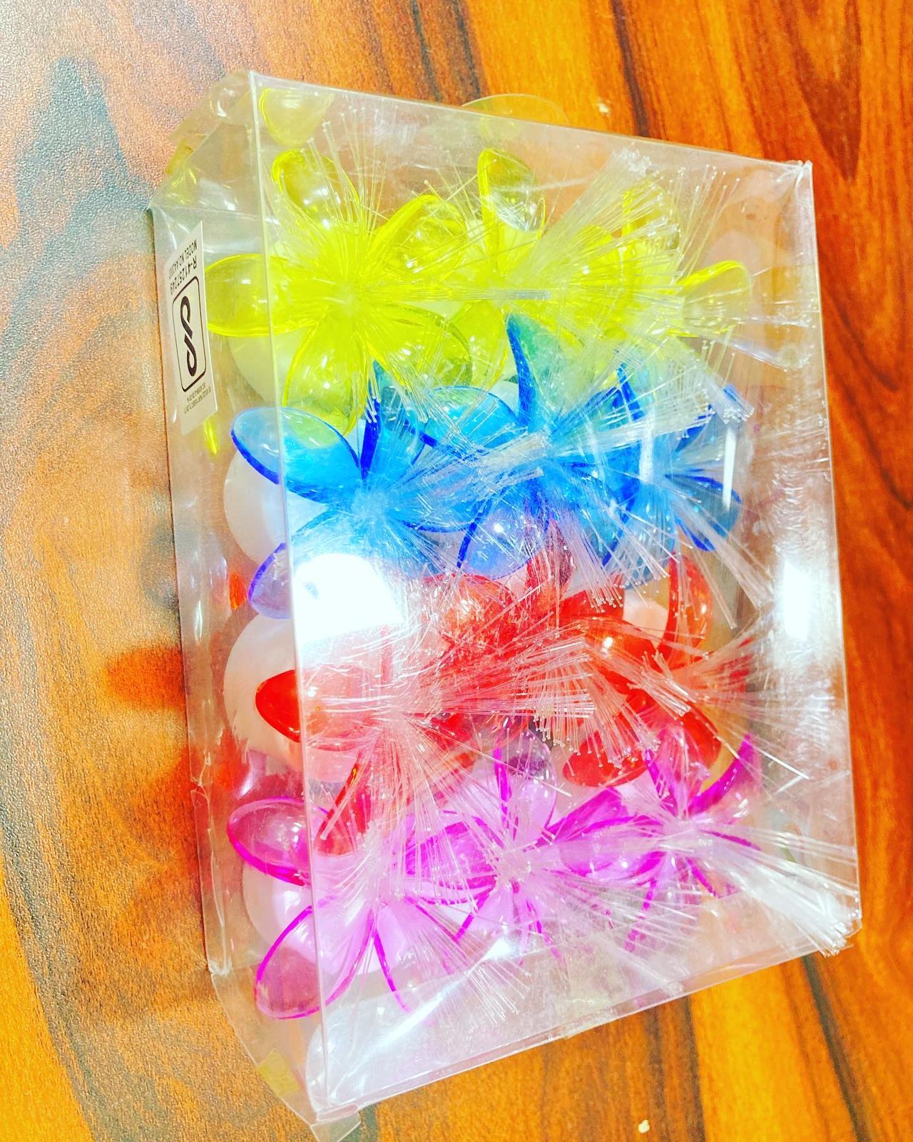 Flower Mini Light - Plastic Material, 16 Led Cherry Blossom Design | Multi-color Flower String Lights For Elegant Home Decor