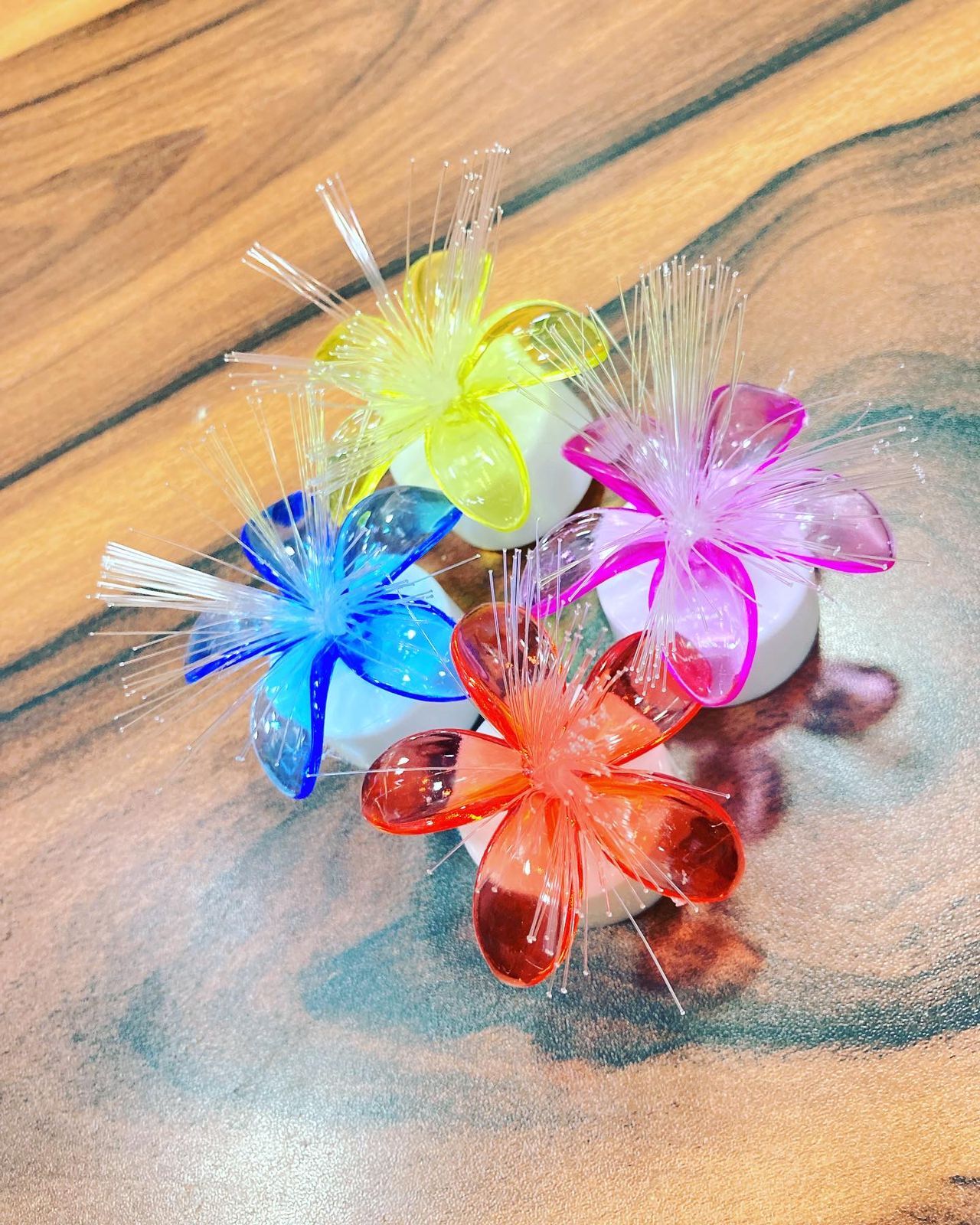Flower Mini Light - Plastic Material, 16 Led Cherry Blossom Design | Multi-color Flower String Lights For Elegant Home Decor