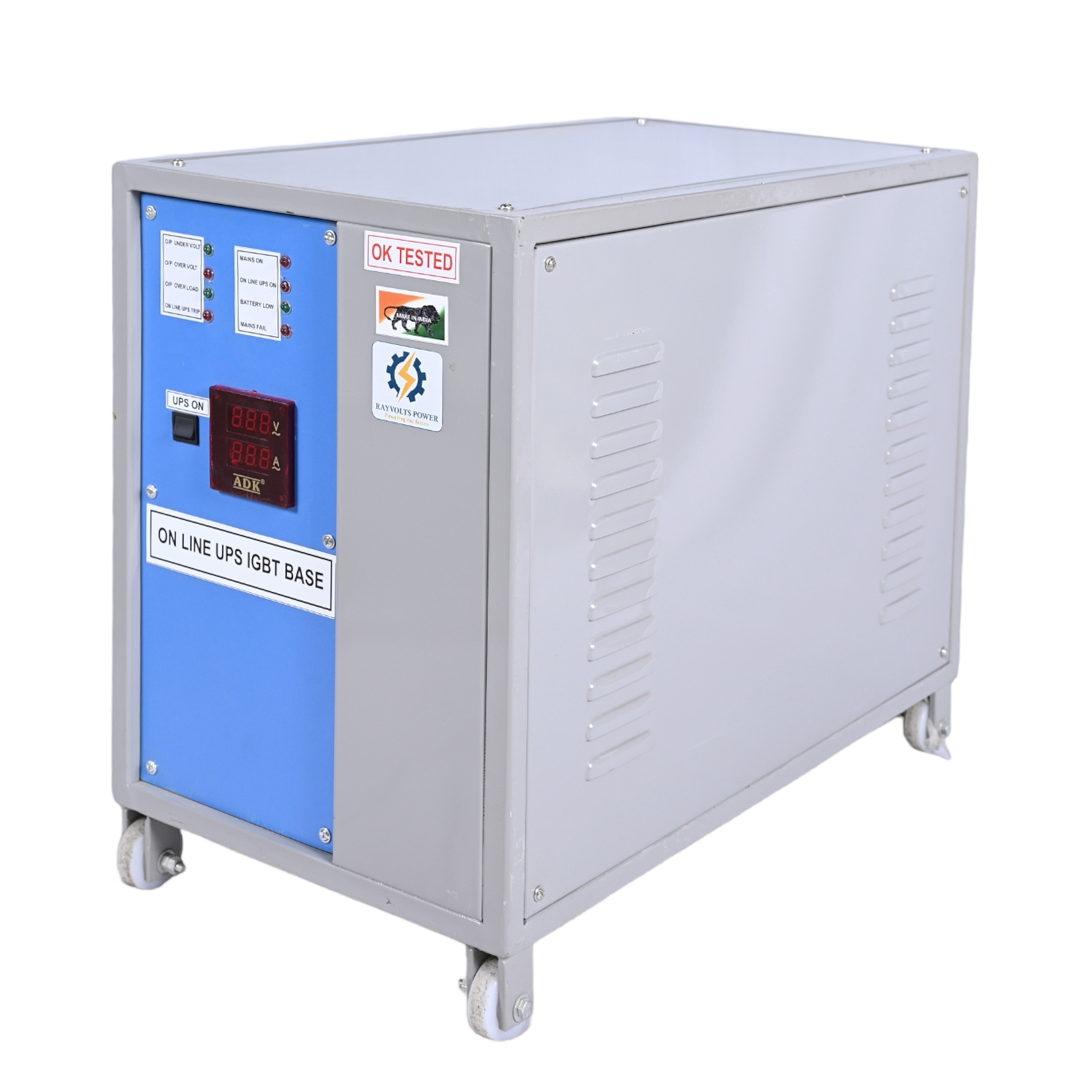 Rayvolts Power 10 Kva Online Ups - 230v Pure Sinewave Igbt Technology 15 Minutes Backup | High Frequency Advanced Battery Management Lcd Display Eco Mode Generator & Solar Compatibility