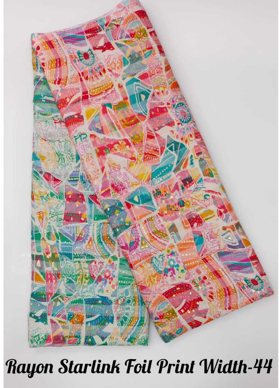 Rayon Starlink Foil Print F.