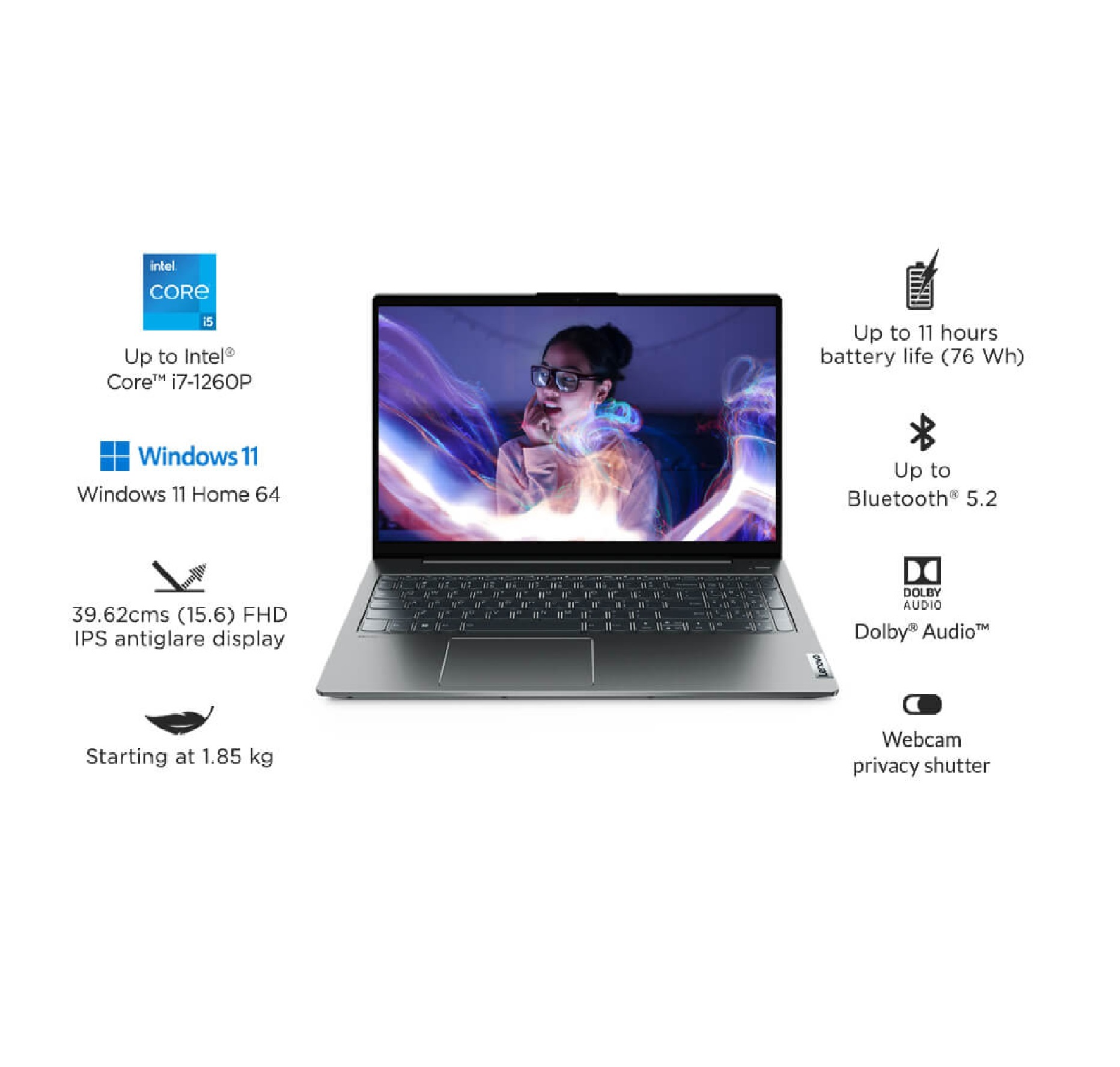 Ideapad Slim 5i 12th Gen - Os: Windows 11 Home Single Language 64 (English)