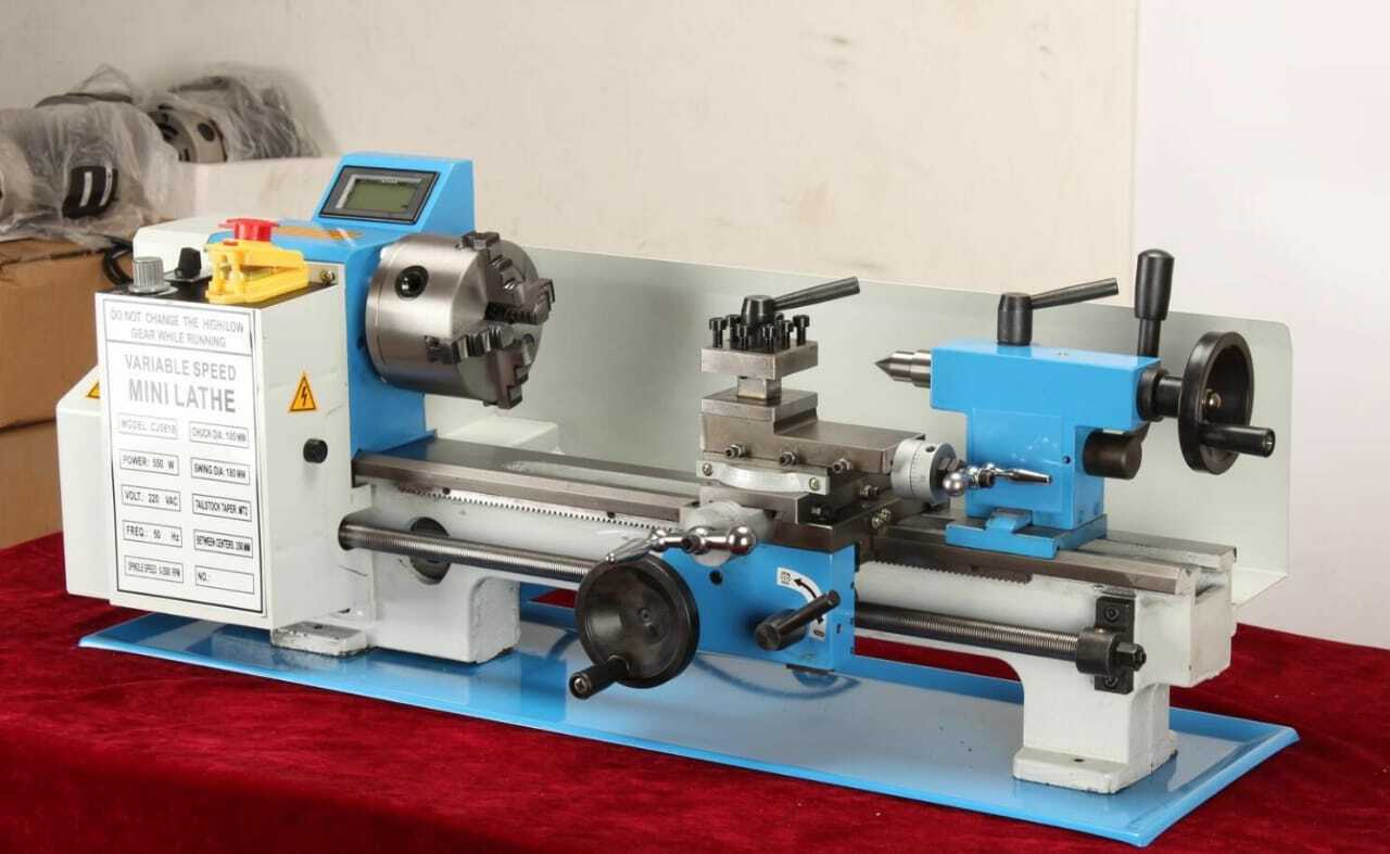 Bench Lathe Machine - Metal Mini 350 Model, 220v Automatic Multi-color, Semi-automatic, Normal Cnc, Warranty Included