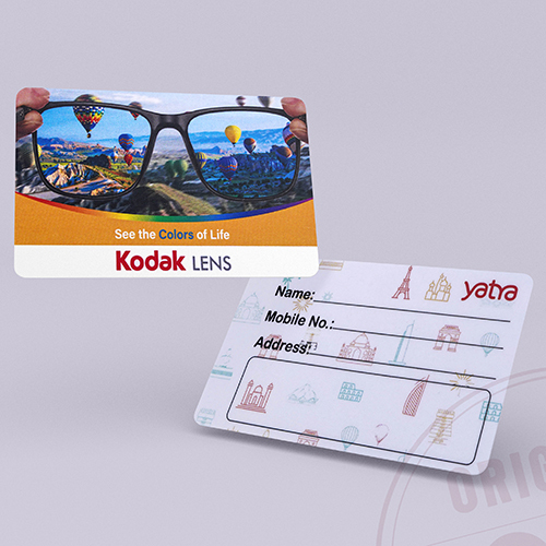 Plastic Pre-printed Cards Size: Standard