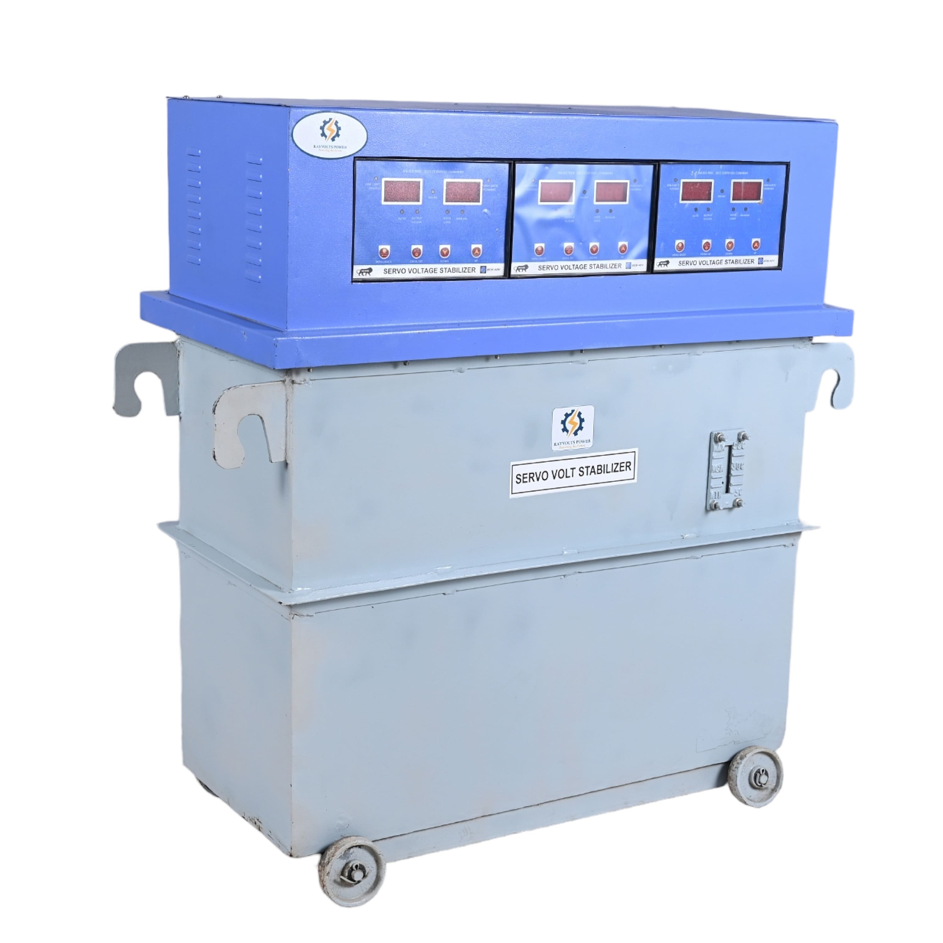 Rayvolts Power 15 Kva Servo Voltage Stabilizer Oil Cooled Three Phase Input 320 V Output 415/415 Vac