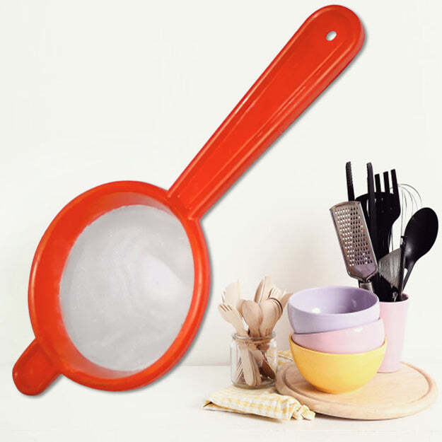 All-time Plastic Tea And Coffee Strainer - Durable Heavy Duty Design , High-density Mesh For Fine Filtering, Multi-color Easy Grip Handle
