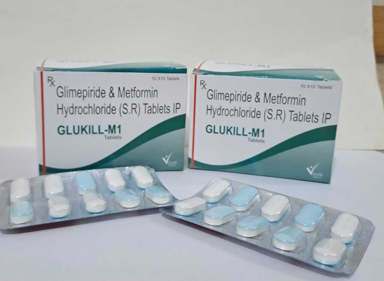 Glimepride 1 Mg Metformin 500 Mg Sr Bilayered Tab