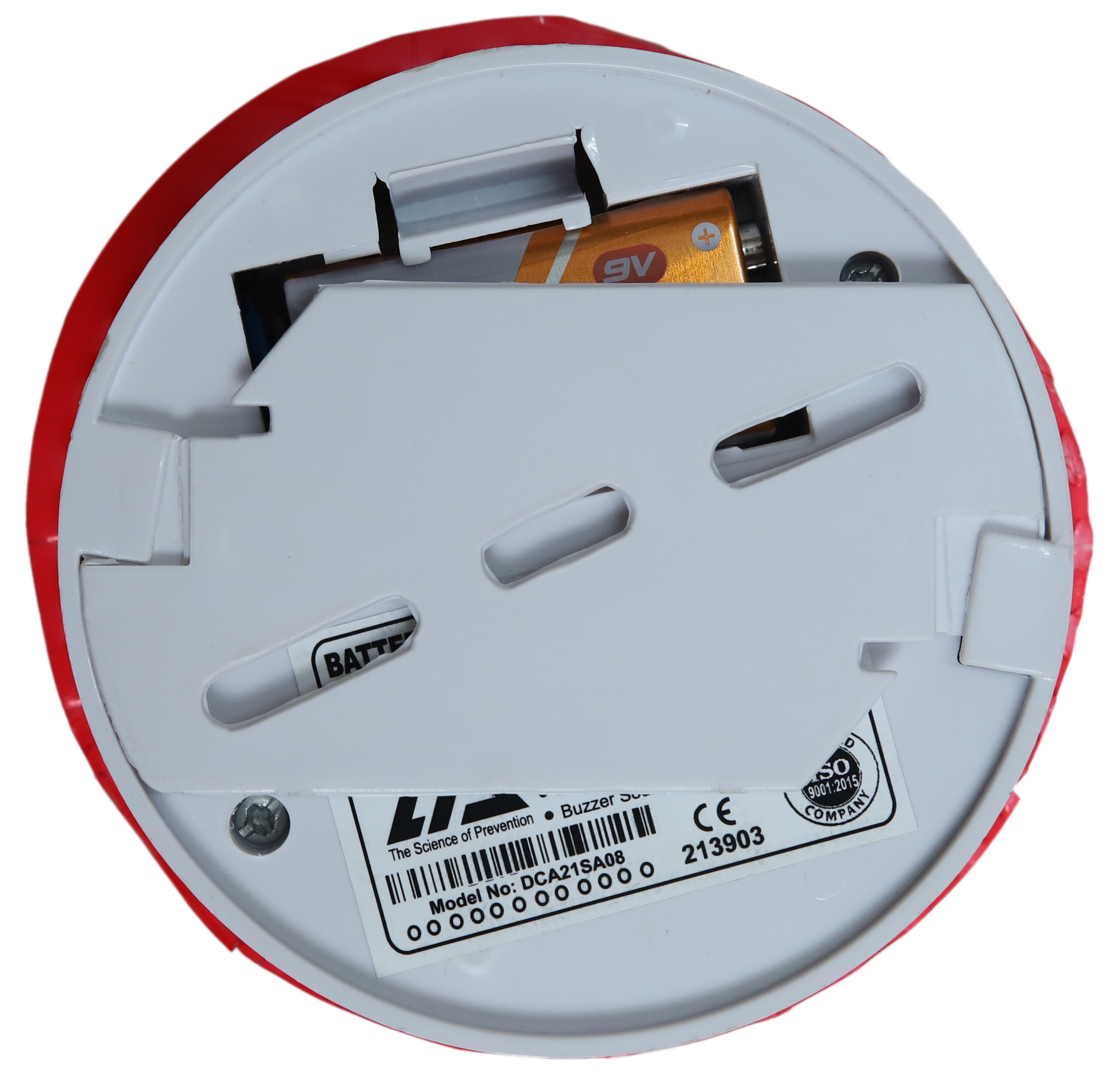 White Battery Operated Stand Alone Smoke Detector