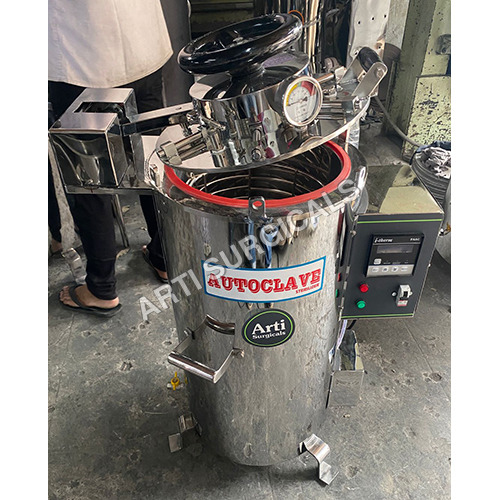 Laboratory Vertical Autoclave - Stainless Steel, Semi-Automatic | High-Pressure Steam Production, Advanced Control System, Timer Equipped