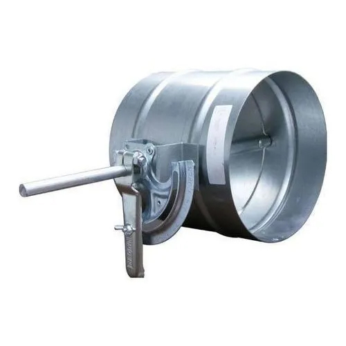 Round VCD Damper - Stainless Steel, 150 mm Size, Silver Color | Wall-Mounted Ventilation Solution for Industrial & Commercial Applications