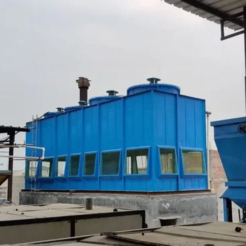 Blue Industrial Cooling Tower