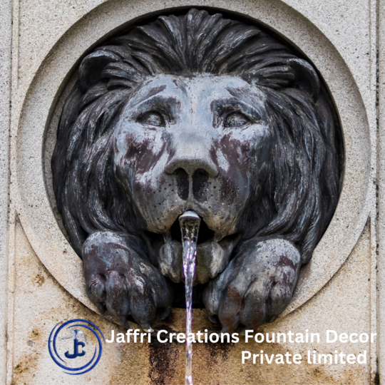 Lion Face Water Wall Fountain In Frp