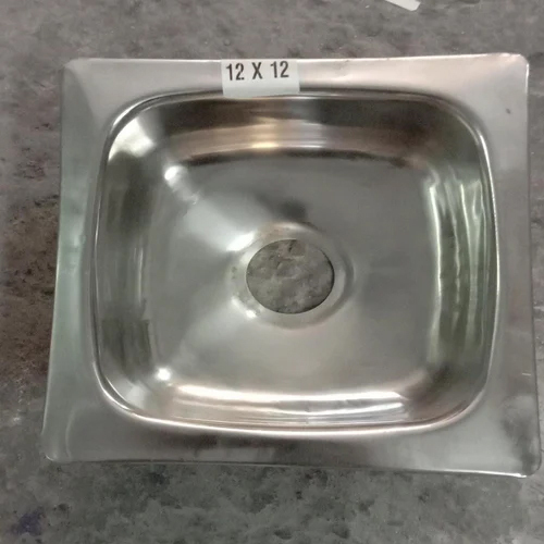  स्क्वायर स्टेनलेस स्टील किचन सिंक 12 X 12