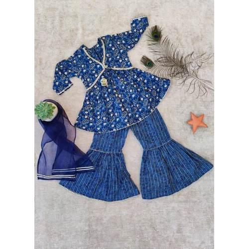Kids Floral Dress - Cotton, Customized Size, Available In Various Colors - Washable Modern Style For Everyday Wear