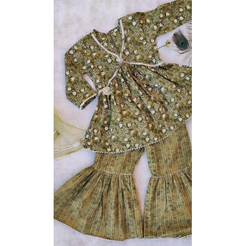 Kids Floral Dress - Cotton, Customized Size, Available In Various Colors - Washable Modern Style For Everyday Wear
