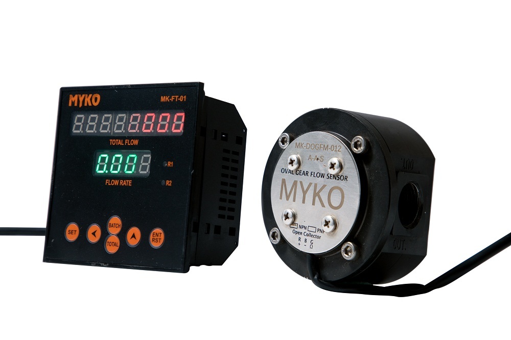 Digital Oval Gear Flow Meter - Aluminum Anodized, 0.5% Accuracy, -20 To 80â°c Temperature Range, Npn Open Connector
