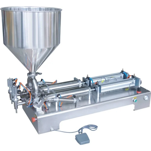 Double Head Paste Filling Machine - Stainless Steel, 45 kg | High Performance, Efficient, Stable Control System, Semi-Automatic