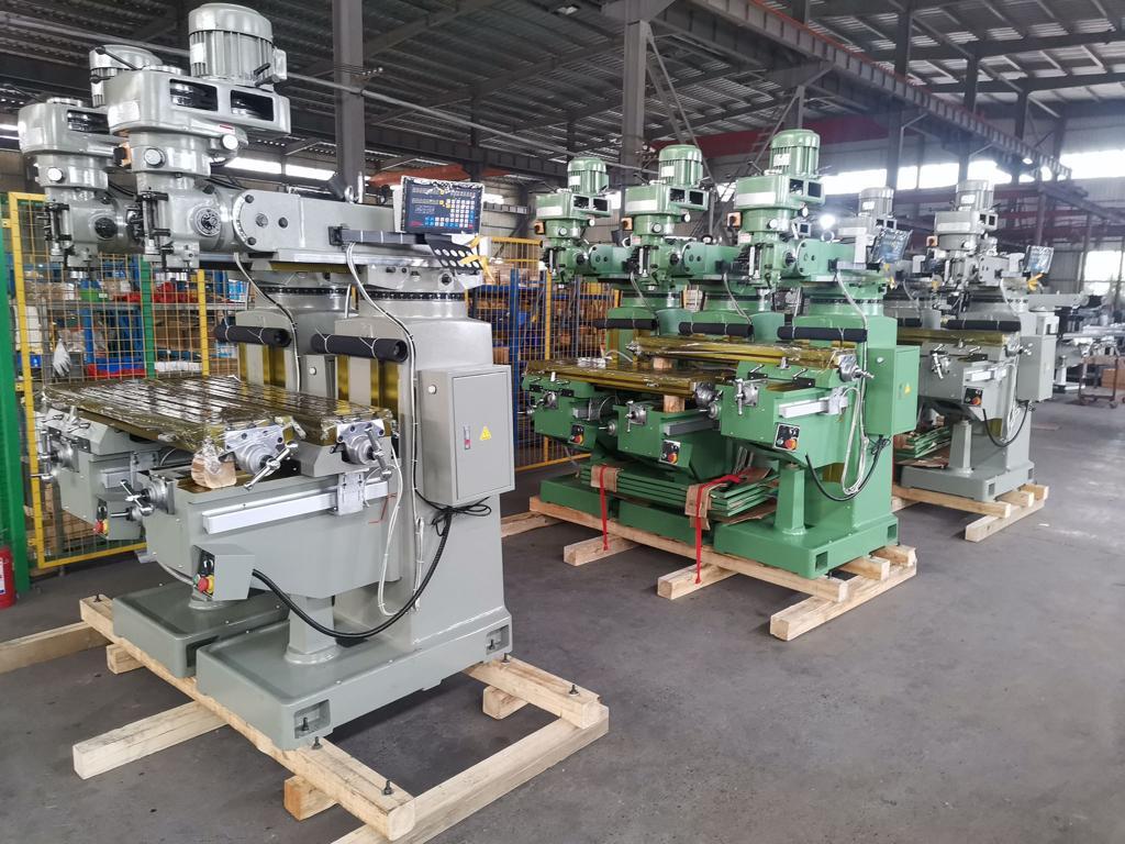 Dro Milling Machine - Cast Iron, Variable Dimensions | High Accuracy, Gear Clutch, Automatic Shop, Hardened & Ground, Power Quill, Smooth Operation
