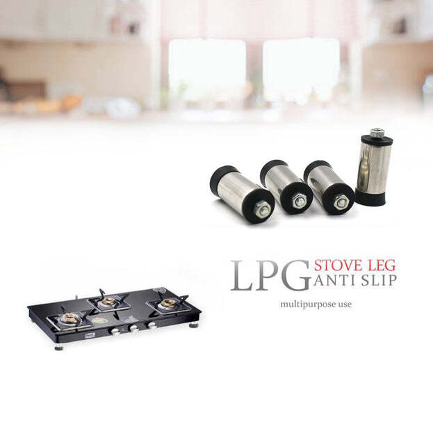 Stainless Steel Lpg Stove Legs 4pcs (2021) - Stainless Steel Material, Compact Size For Portability , Slip-resistant Design For Stability And Easy Cleaning