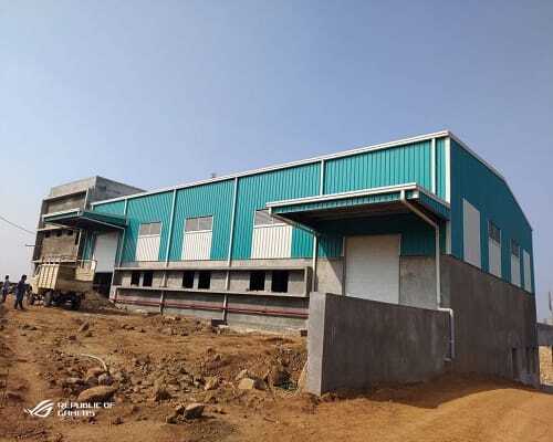 Industrial Peb Structure - Steel, Customizable Dimensions, Green Color | Heavy-duty Load, Thermal Insulated Panels, Sliding Windows, 25+ Years Lifespan